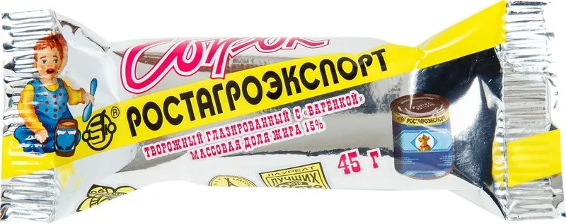 СЫРОК ТВОРОЖ РОСТАГРО ВАРЕНКА КАШИР М\У 45 ГР *20