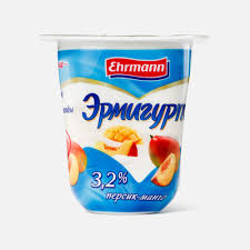 ЙОГУРТ ЭРМИГУРТ ПЕРСИК МАНГО 3,2% СТАК 100 ГР *24