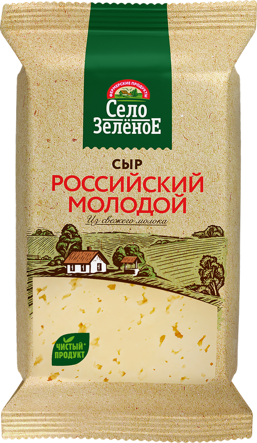 СЫР СЕЛО ЗЕЛЕНОЕ РОССИЙСКИЙ МОЛОДОЙ 160 ГР *
