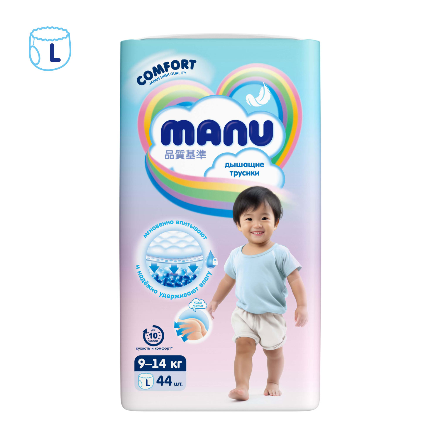 ТРУСИКИ MANU КОМФОРТ L 44 ШТ *3