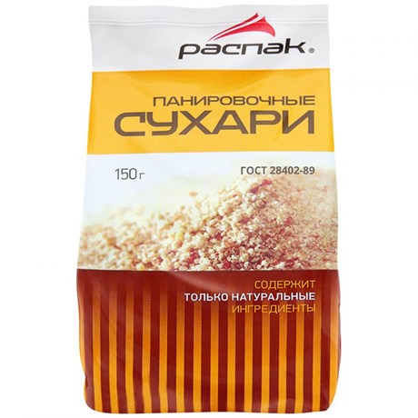 СУХАРИ ПАНИРОВОЧНЫЕ РАСПАК М\У 150 ГР *32