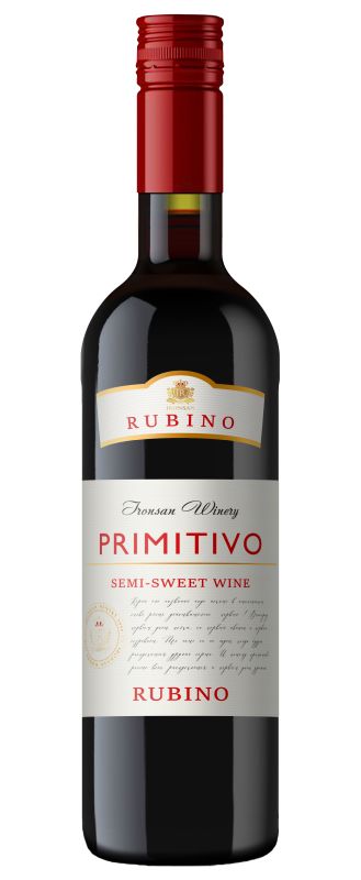 ВИНО RUBINO ПРИМИТИВО КРАС П\СЛ 0,75 Л *6