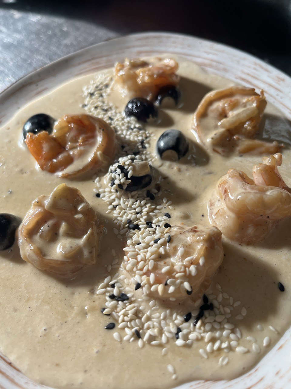 Креветки в сливочном соусе