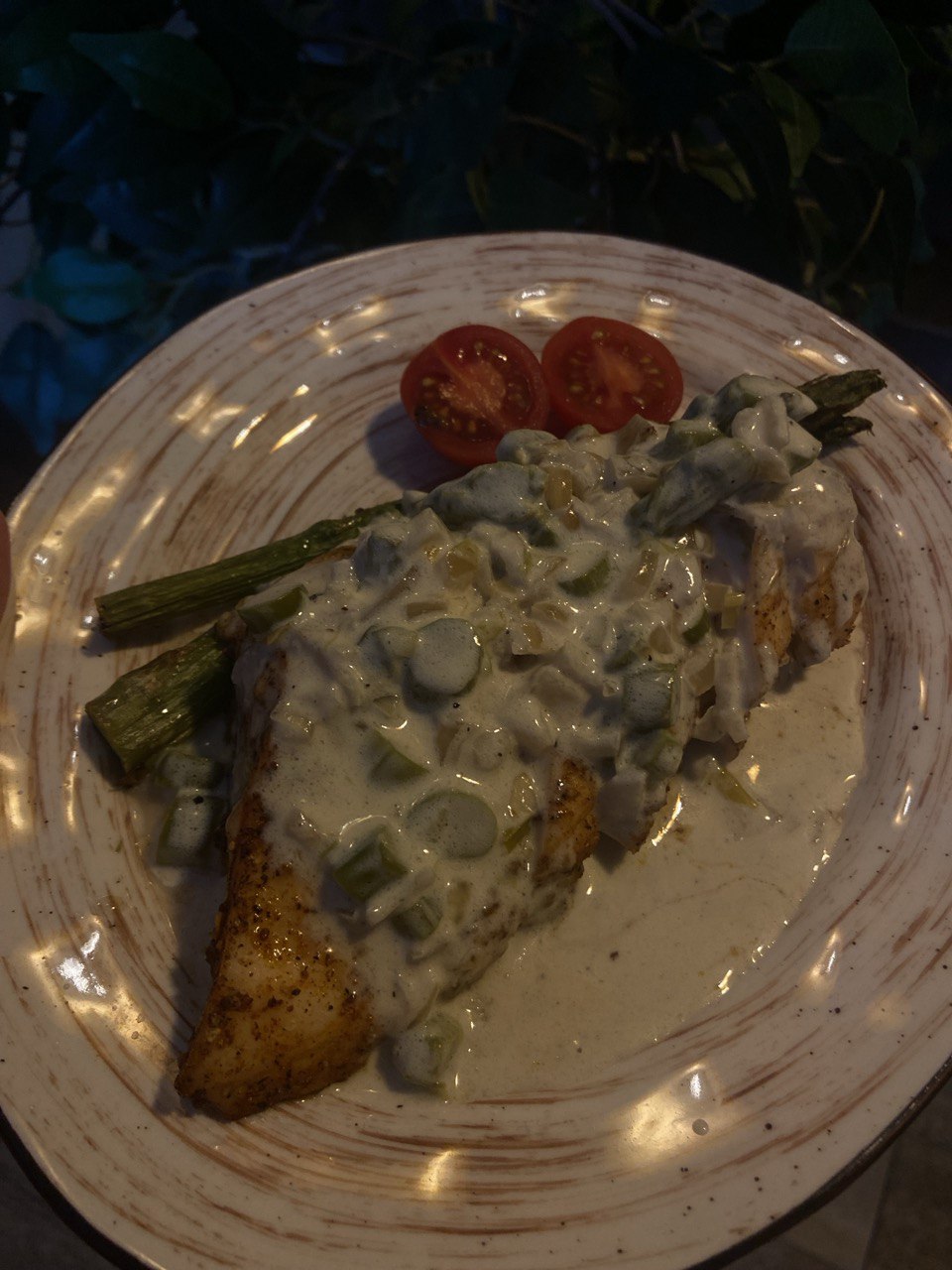 Куриное филе со спаржей