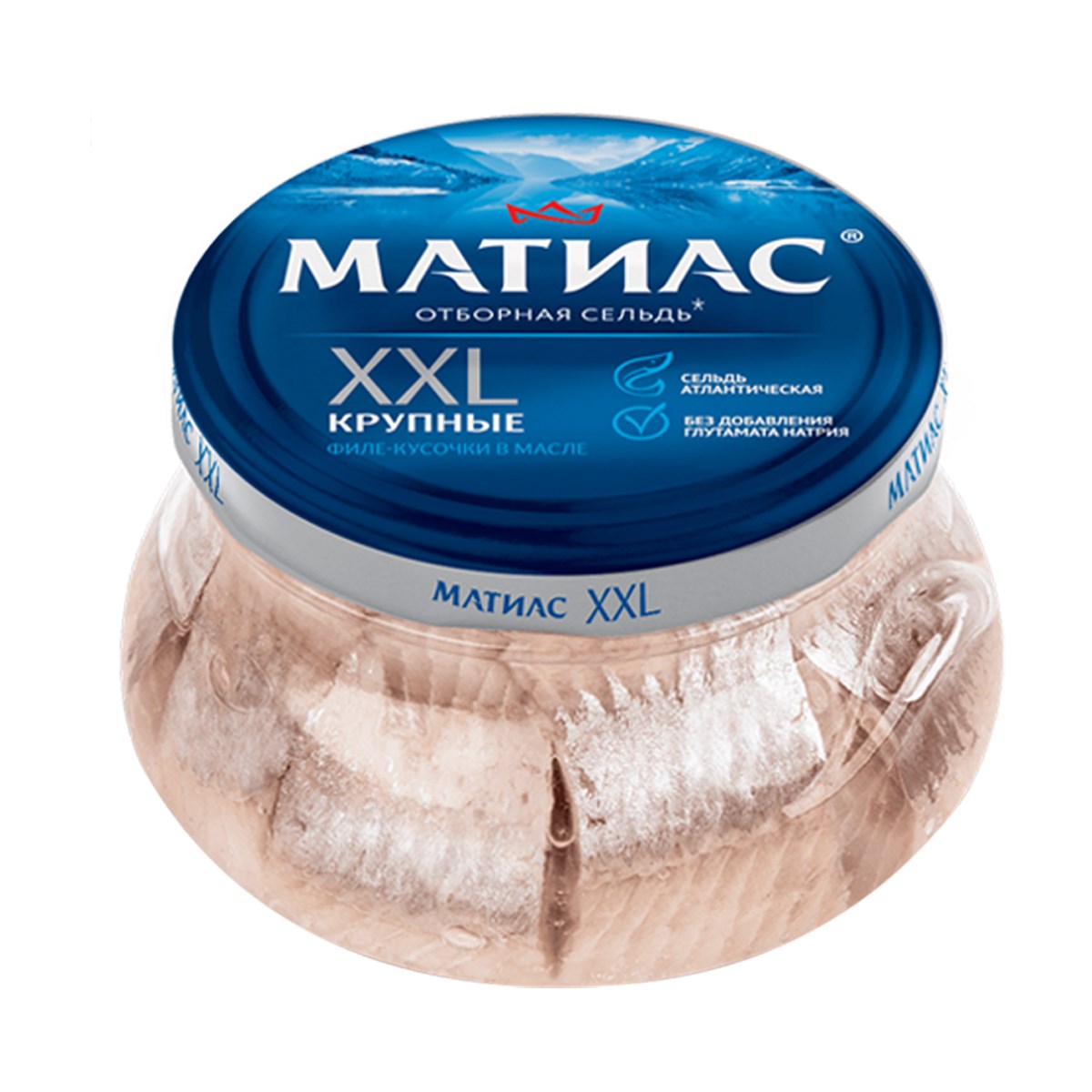 Сельдь Матиас филе-кусочки, 260г