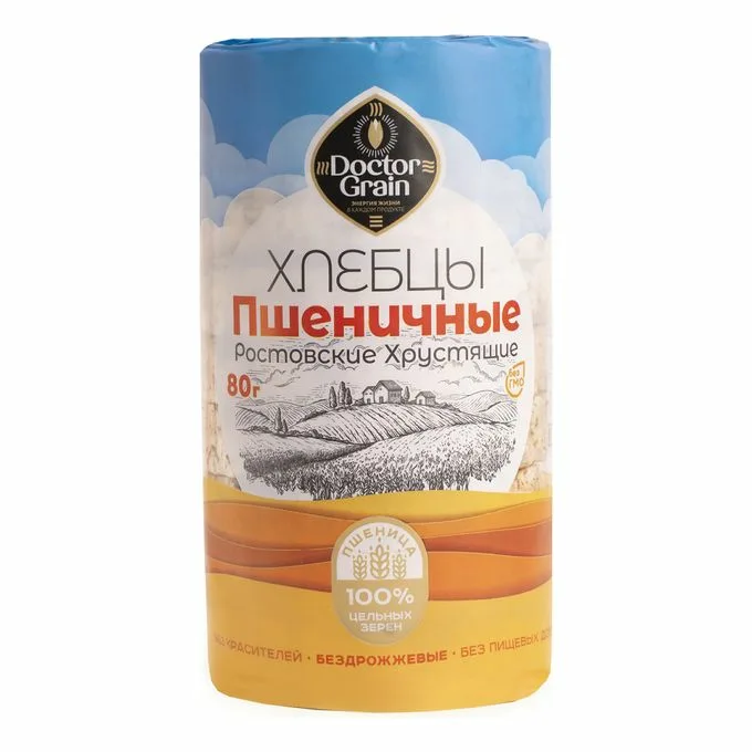 Хлебцы хрустящие Ростовские круглые Пшеничные 80 г