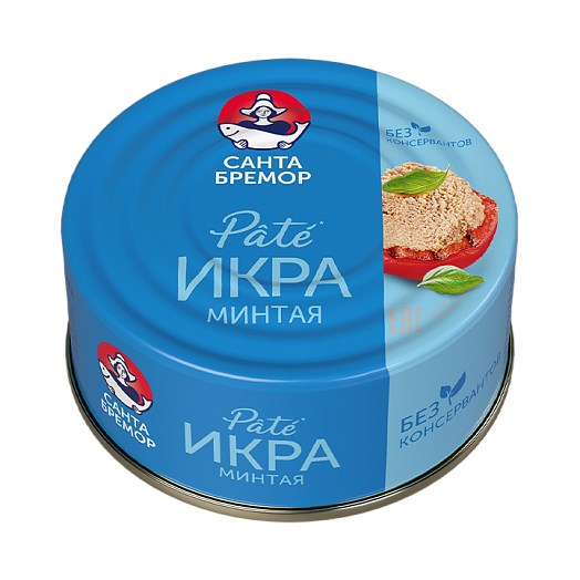 Икра минтая Санта Бремор Pate деликатесная пастеризованная, 90г