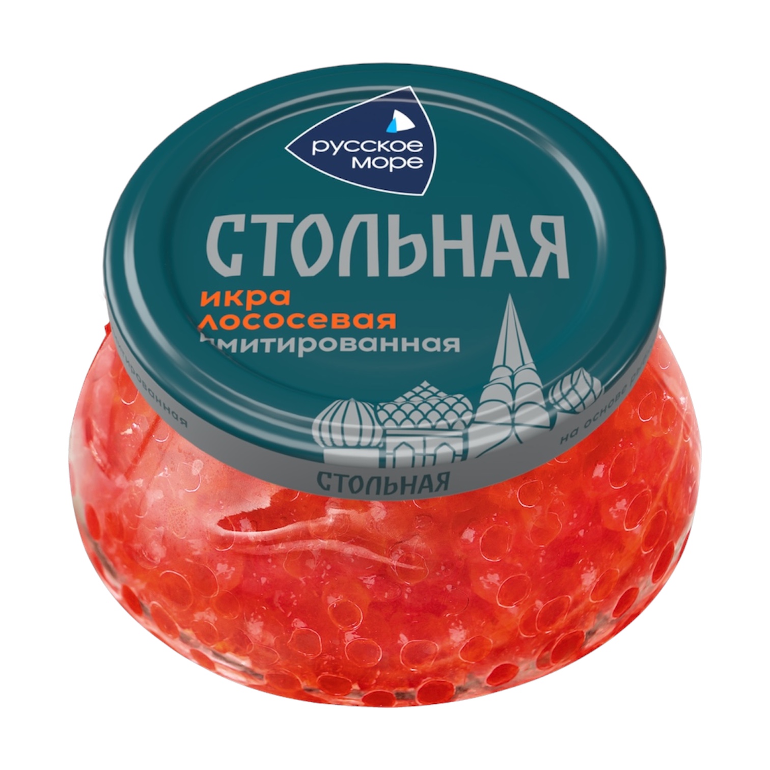 Икра лососевая имитированная РУССКОЕ МОРЕ Стольная, 230г