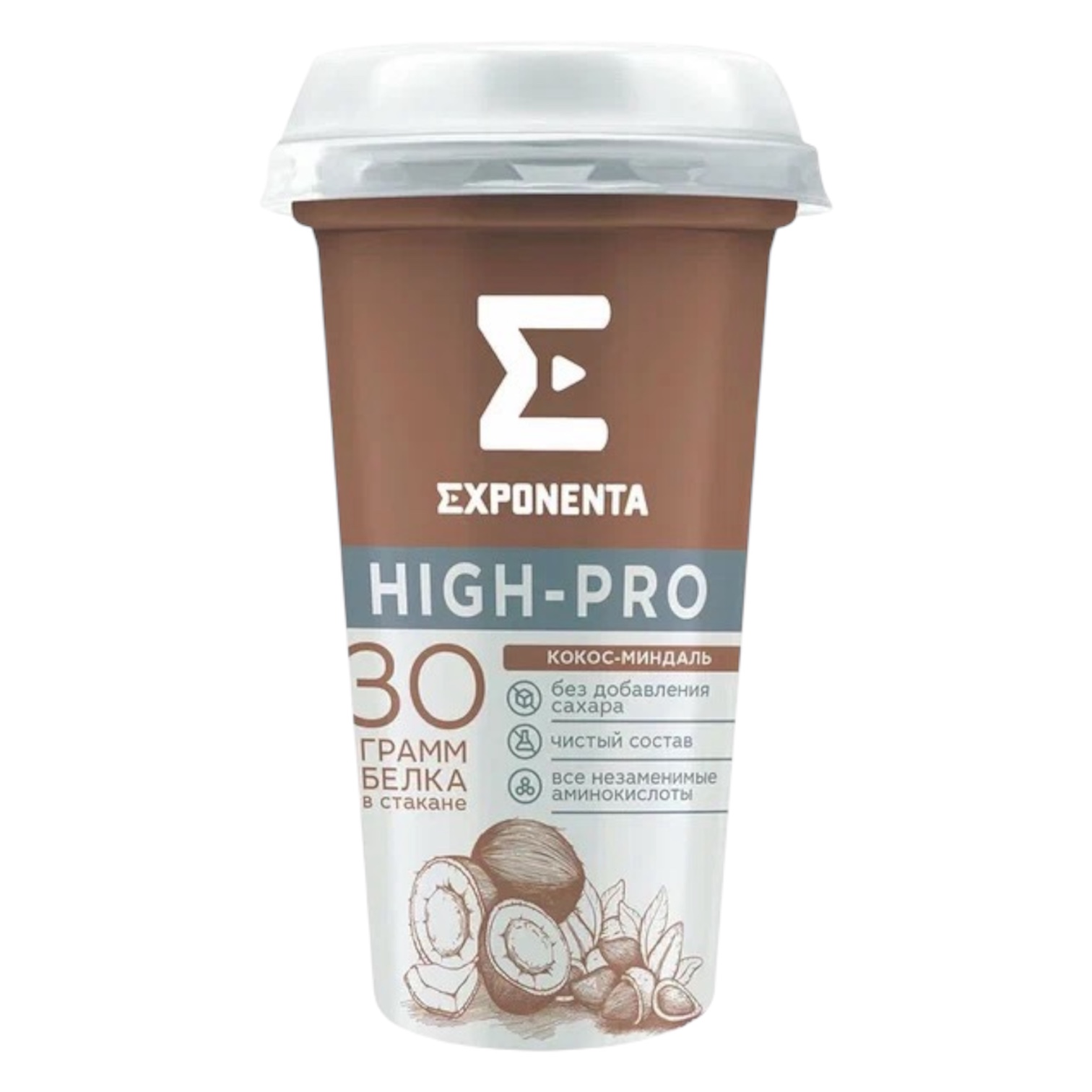 Напиток кисломолочный Exponenta High-pro кокос-миндаль 250 г