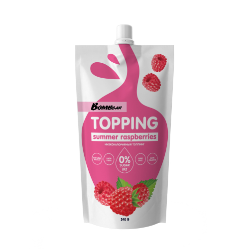 Низкокалорийный топпинг без сахара Малиновый, 240гр