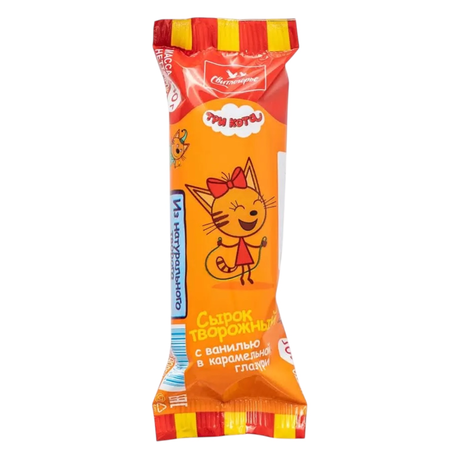 Творожный сырок Свитлогорье Три кота глазированный со вкусом ванили 16% 40 г