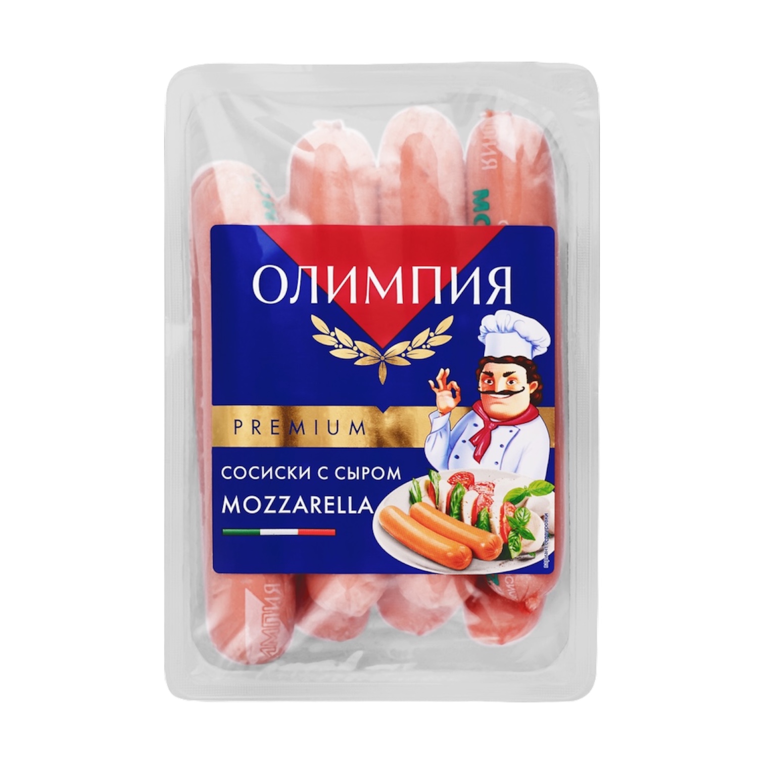 Сосиски ОЛИМПИЯ с сыром Mozzarella, 620г