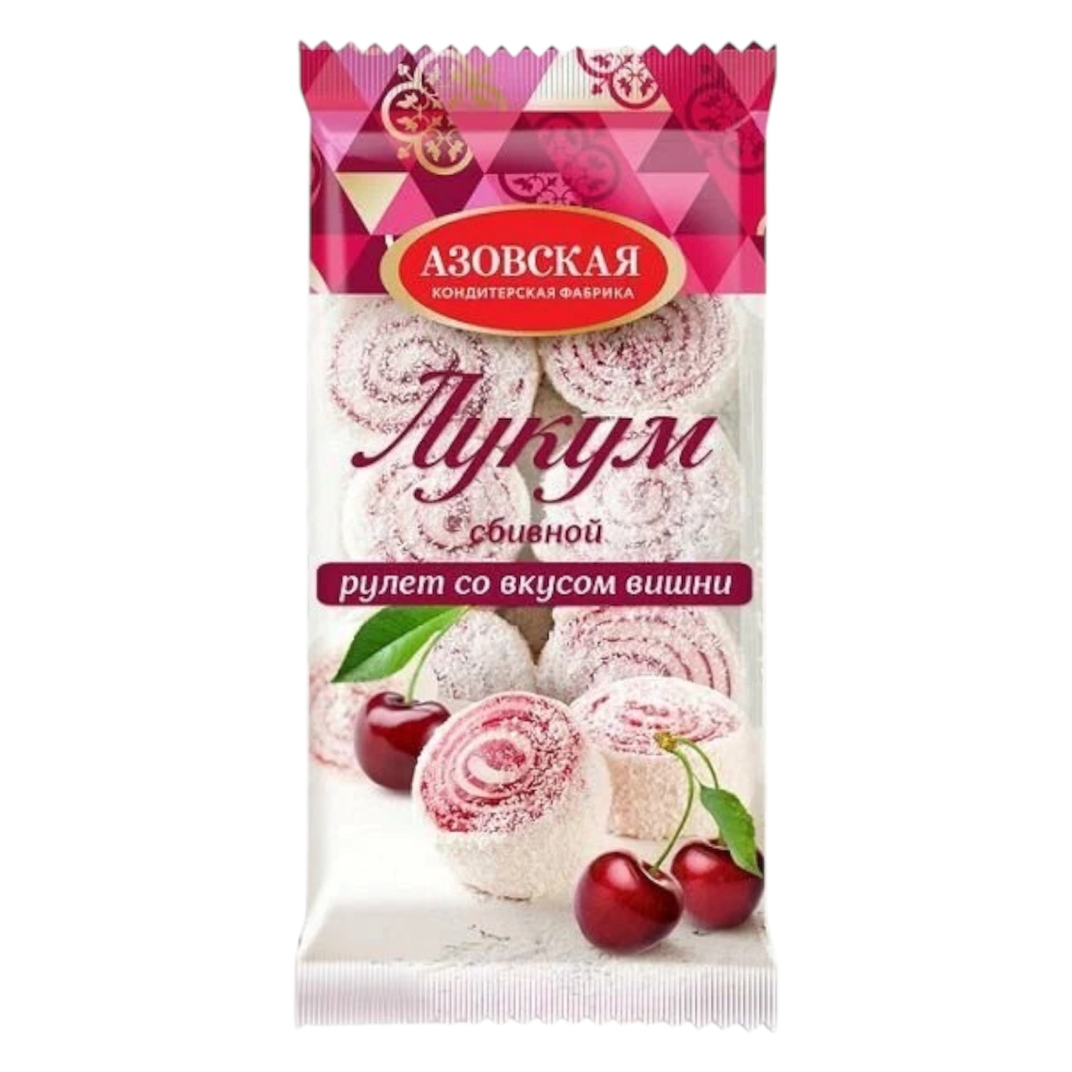Лукум сбивной со вкусом вишни 250 г, Азовская кондитерская фабрика