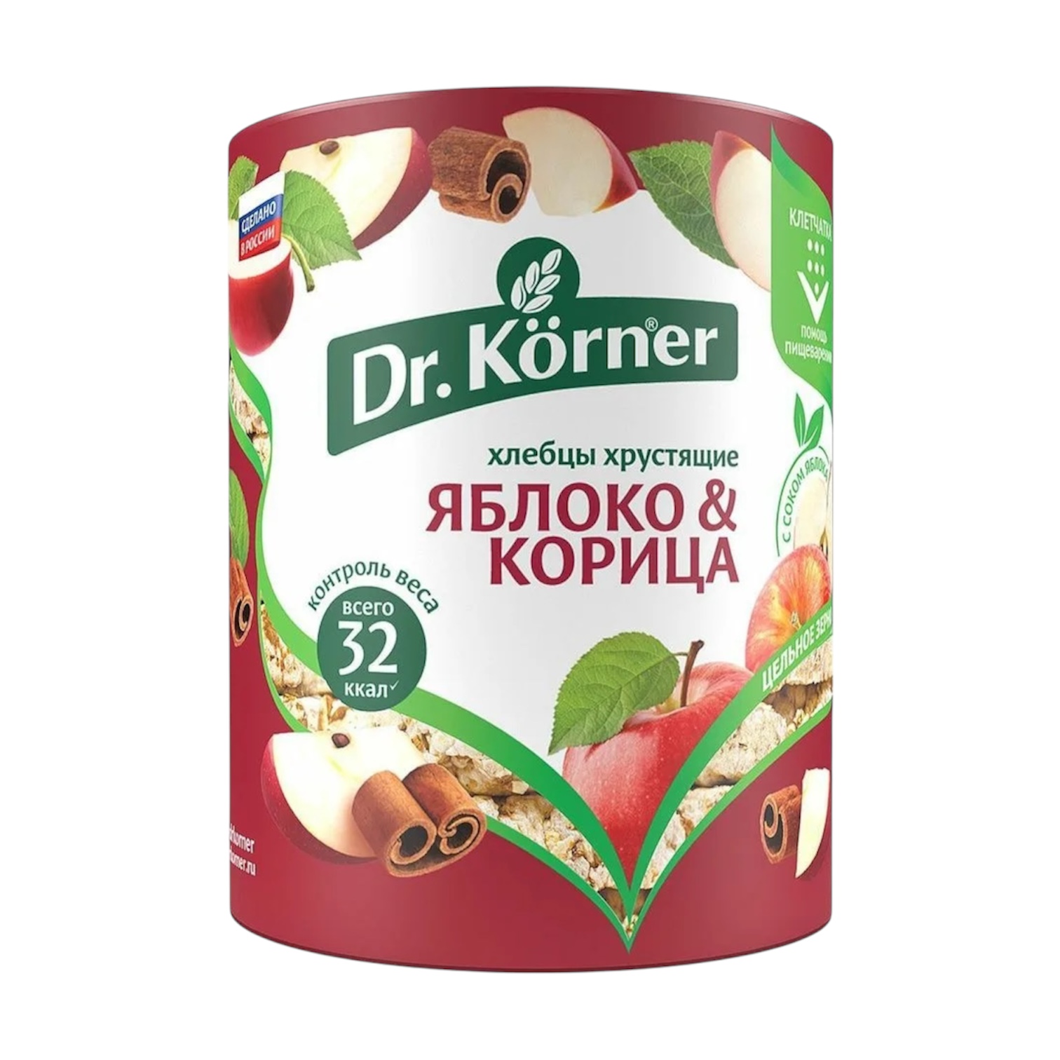 Хлебцы злаковые Dr. Korner яблоко-корица 90г