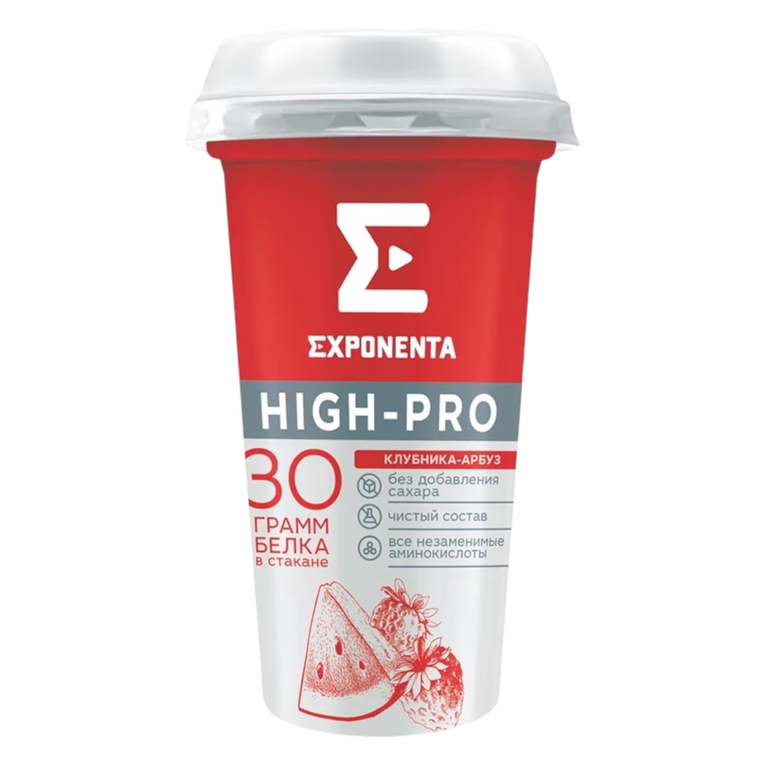 Напиток кисломолочный Exponenta High-Pro Клубника-арбуз 250 г