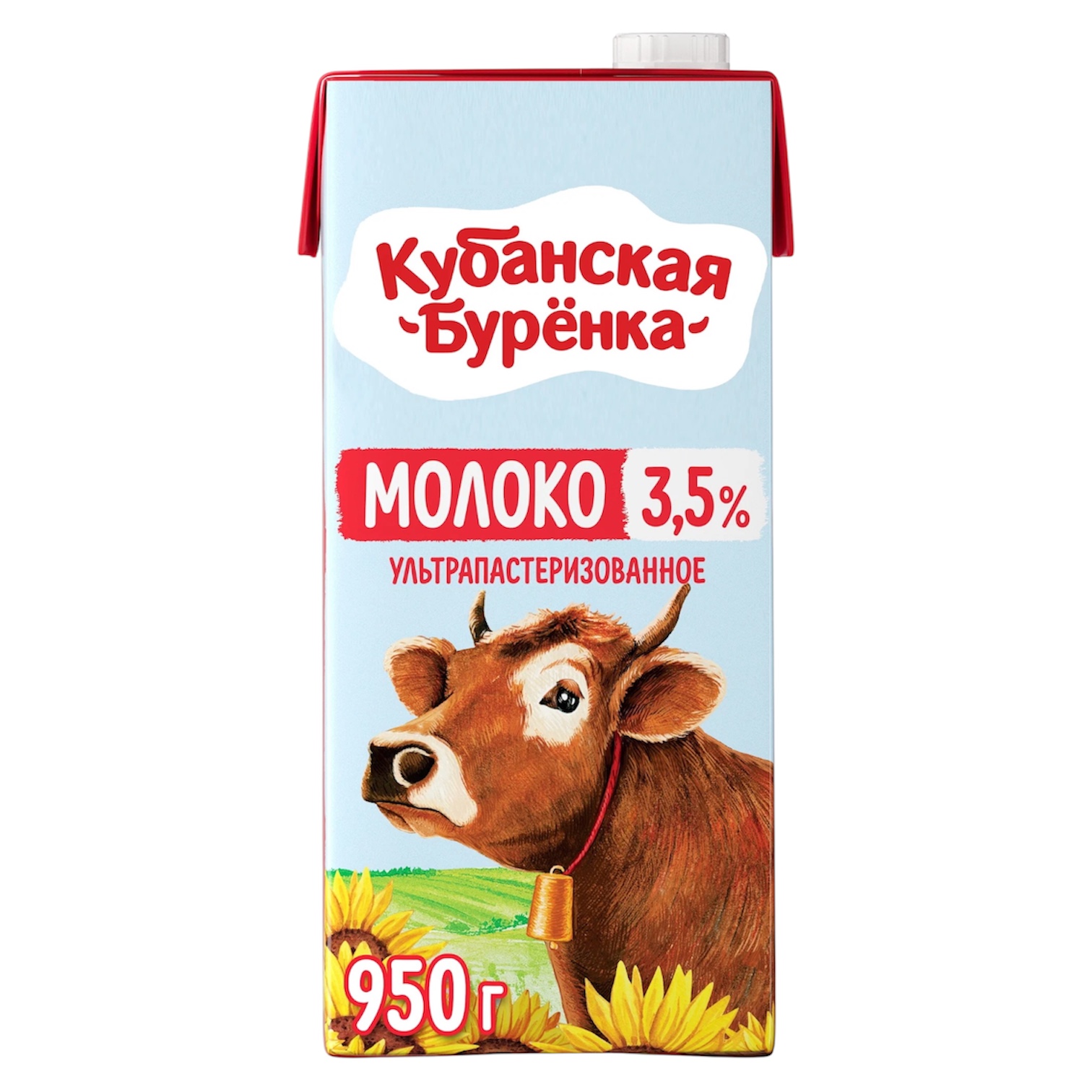 Молоко 3,5% «Кубанская бурёнка» ультрапастеризованное 950мл