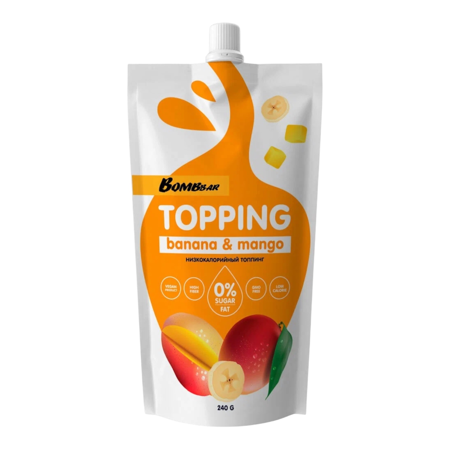 Низкокалорийный топпинг без сахара Банановый, 240гр