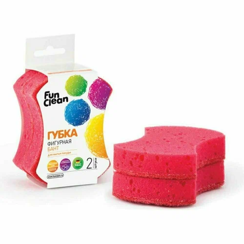 Губка для посуды Fun Clean Home craft Лист 2 шт