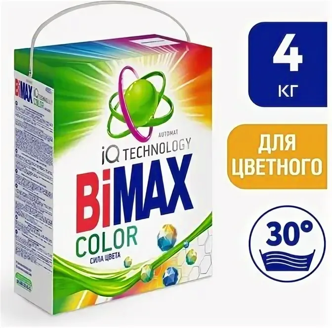 Стиральный порошок BiMax Автомат Compact Color Сила цвета, 4 кг