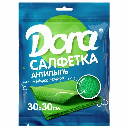 Салфетка антипыль Dora 30х30см микрофибра