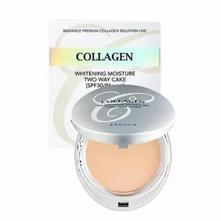 Увлажняющая коллагеновая пудра со сменным блоком Enough Collagen Hydro Moisture Two Way Cake SPF25 PA++ (Белый 21)