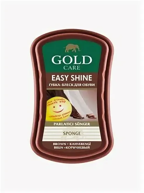 Губка-Блеск для обуви Goldcare EASY SHINE (Коричневый)