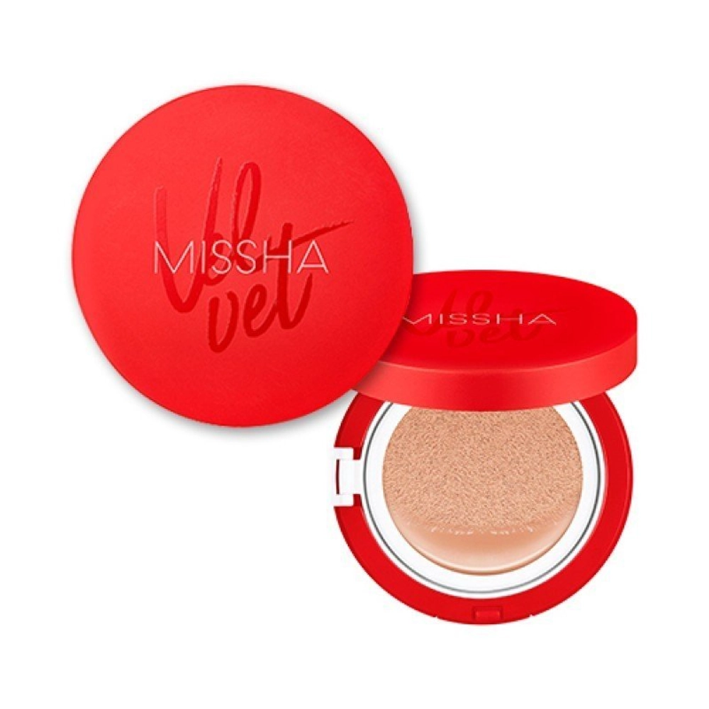 Тональный кушон с матовым финишем Missha Velvet Finish Cushion SPF50+ PA+++ (№21 красный)