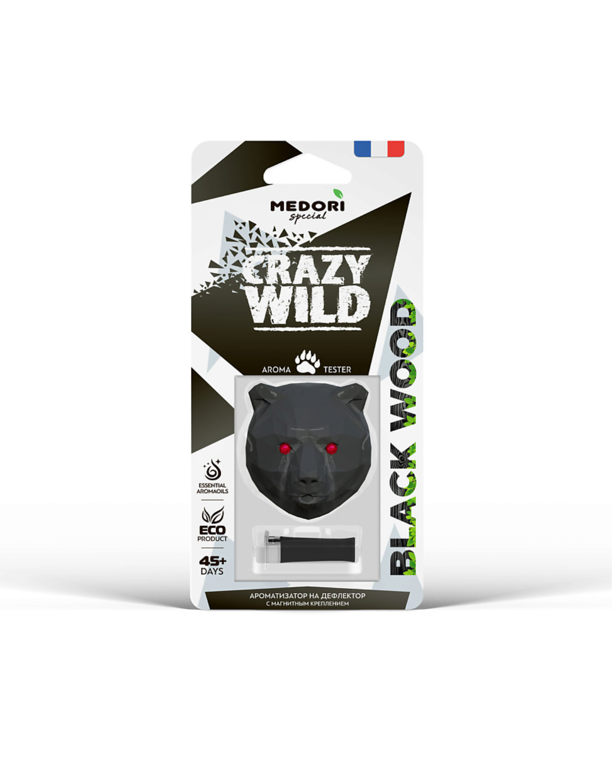 Ароматизатор для автомобиля BLACK WOOD на дефлектор, 1 шт