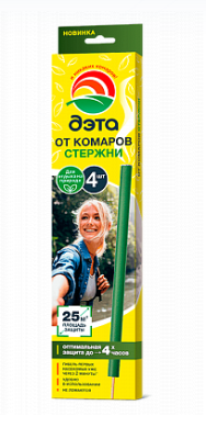 Стержни ДЭТА от комаров и летающих насекомых 4 шт/24