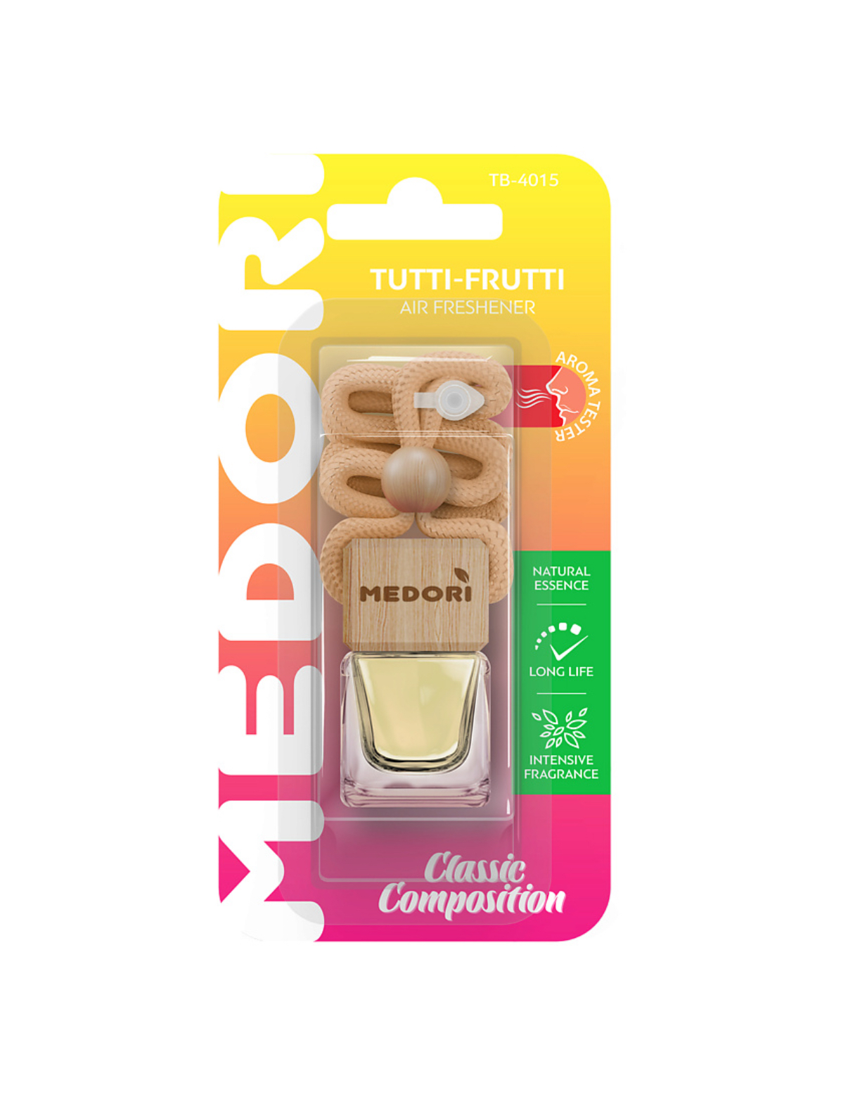 Ароматизатор для автомобиля TUTTI-FRUTTI подвесной, 6 мл