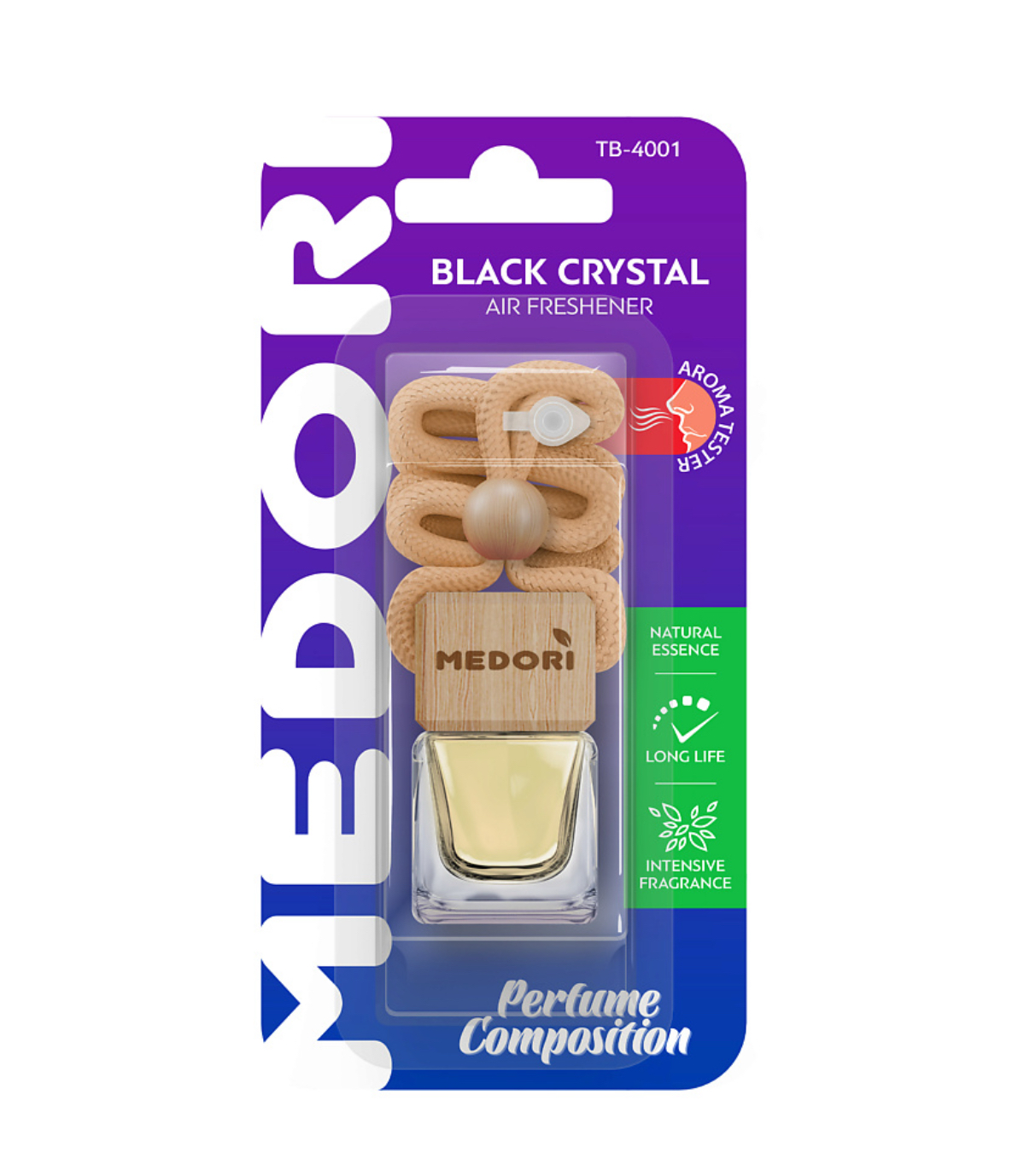 Ароматизатор для автомобиля и гардероба BLACK CRYSTAL MEDORI