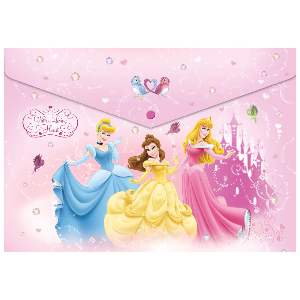 PRHPR-11S-PLB-EN15 Папка для тетрадей на кнопке, А4. Princess (гофр5_Н)