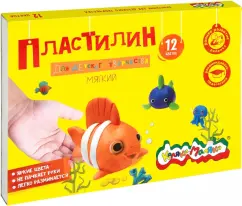 Пластилин Каляка-Маляка со стеком (12 цв.) ПКМ12-П