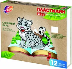 Пластилин Луч ZOO 12 цв. 180 г ассорти