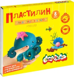 Пластилин Каляка-Маляка со стеком (8 цв.) ПКМ08-П