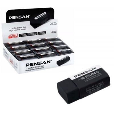 Ластик "Pensan" цвет ЧЕРНЫЙ упак. 24 шт. арт. 99972