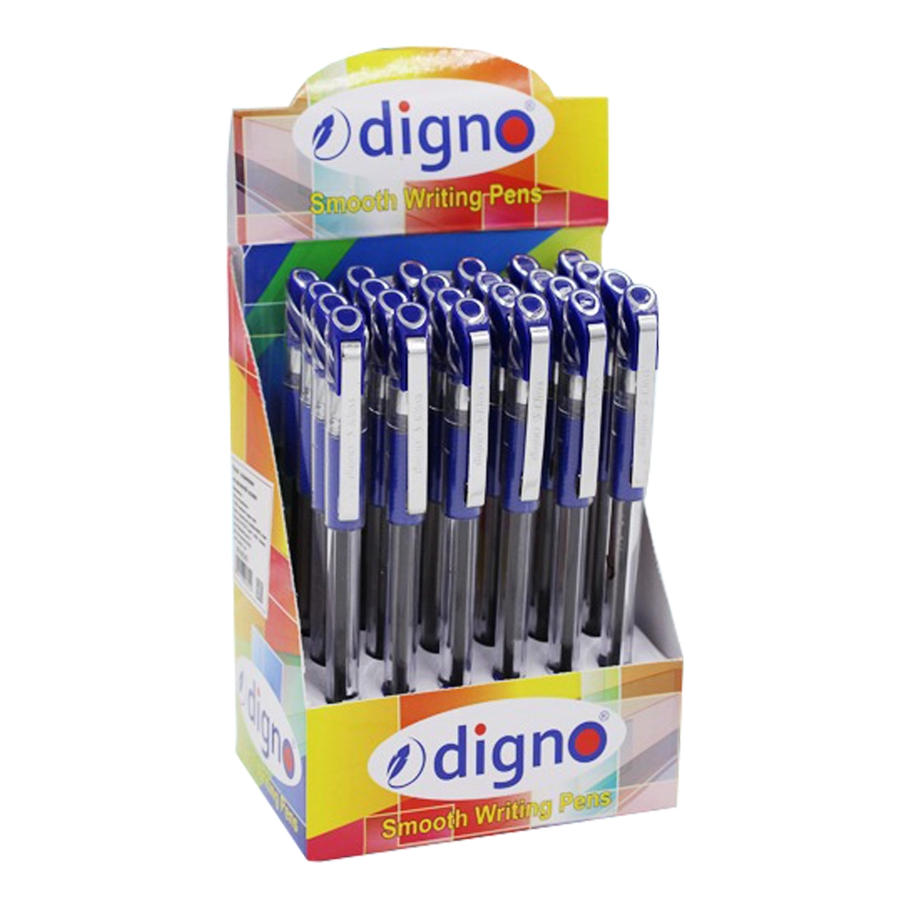 Ручка шариковая с чернилами на масляной основе: DIGNO "S-KLASS"; прозрачный пластиковый корпус, резиновый держатель, металлический наконечник, прозрачный колпачок с металлическим клипом, иголка, цвет чернил-синий, 0,7mm.