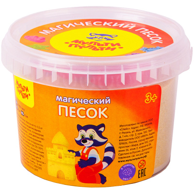 Песок для лепки Мульти-Пульти "Магический песок", морской, 500г, 2 формочки