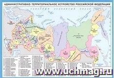 Административно-территориальные устройство России ,А4 ,плакат