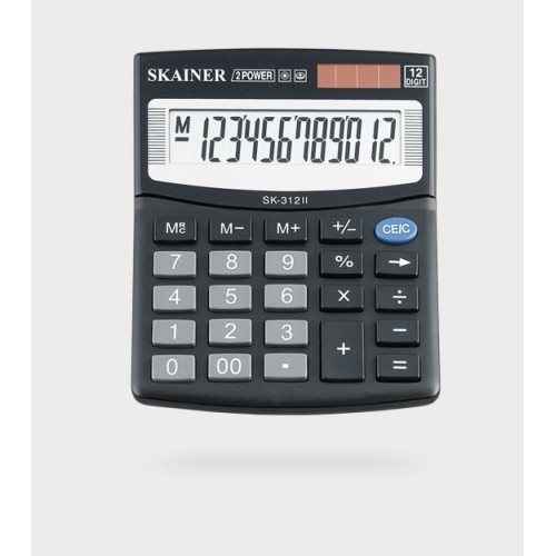 Калькулятор настольный маленький 100х124х32 мм, 10 разрд., 2 пит., черный