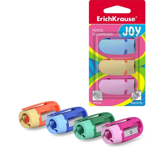 Точилка пластиковая ErichKrause Multi, Classic, двойная, ассорти