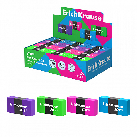 Ластик "Rainbow" ErichKrause, цвет в ассортименте