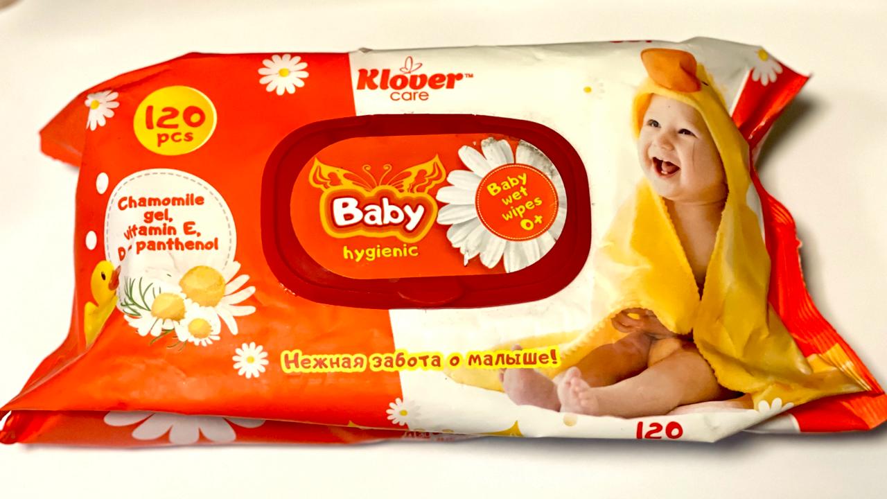 Влажные салфетки KLOVER 120шт Дербент