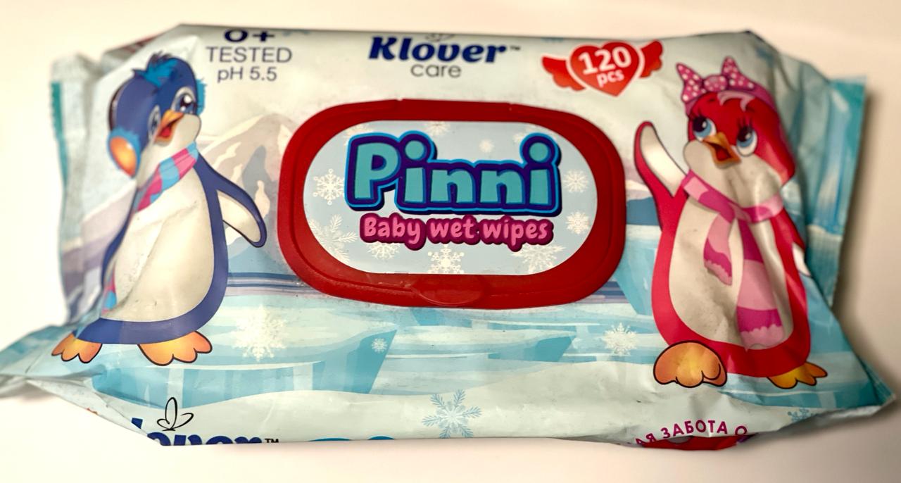 Влажные салфетки Klover PINNI, 120шт