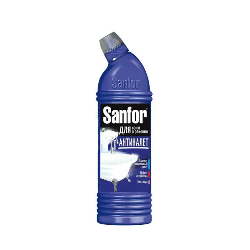 Средство чистящее для ванн Sanfor Expert 2в1 Лимонная свежесть (750 г)