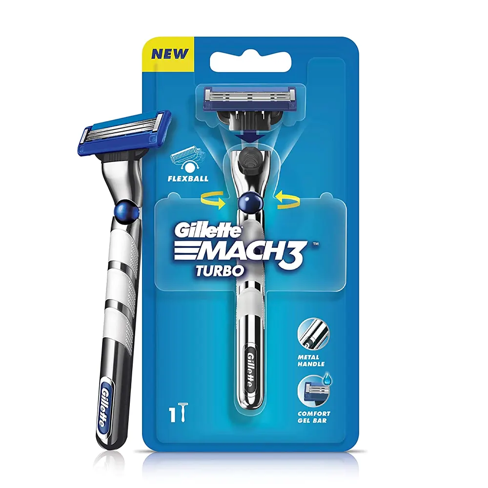 Мужская бритва Gillette Mach3 Turbo с технологией Flexball