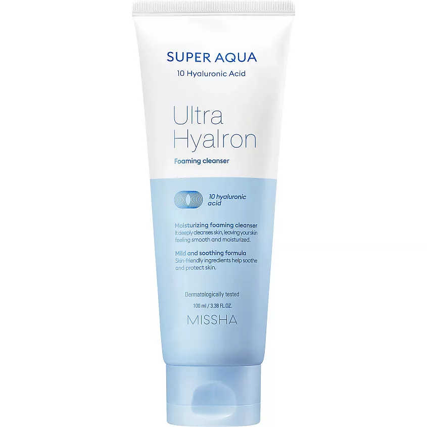 Увлажняющая пенка с гиалуроновой кислотой Missha Super Aqua Ultra Hyalron