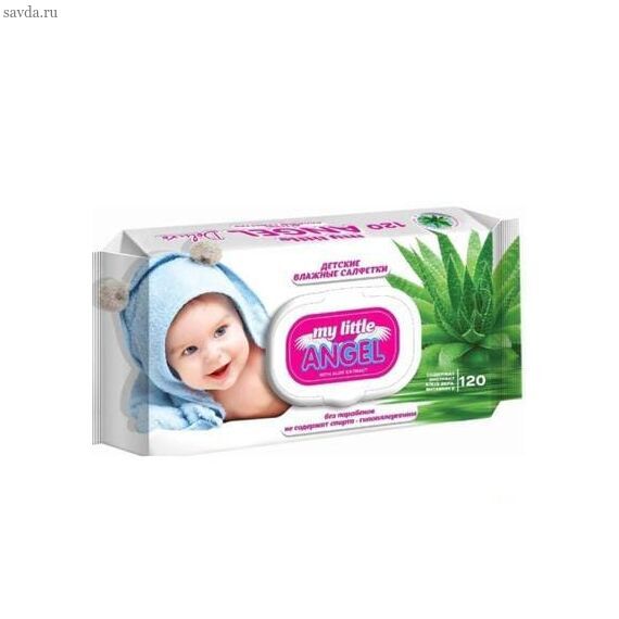 Влажные салфетки My little angel eco, 130 шт с пантенолом