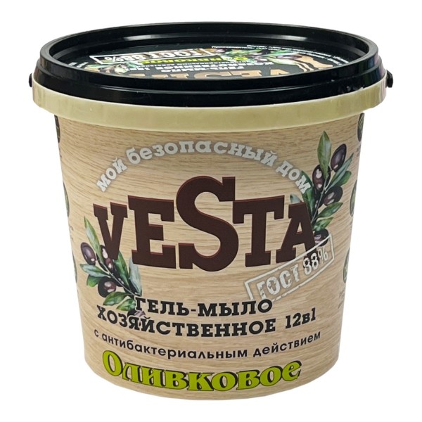 Мыло-гель Vesta Хозяйственное 12в1 1000г. Оливковое