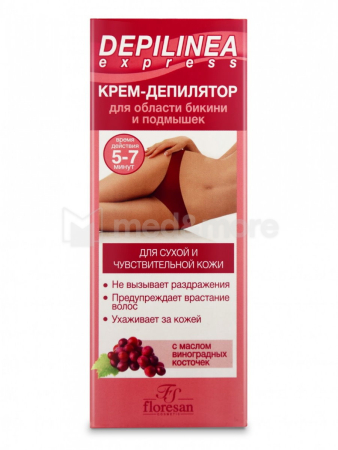 Крем-депилятор для области бикини и подмышек Floresan DEPILININEA express, 50 мл